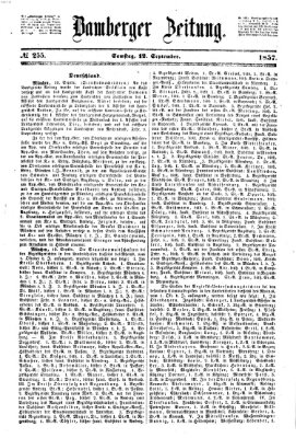 Bamberger Zeitung Samstag 12. September 1857