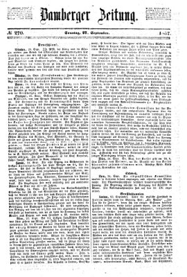 Bamberger Zeitung Sonntag 27. September 1857