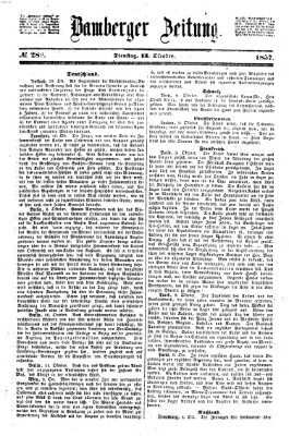 Bamberger Zeitung Dienstag 13. Oktober 1857