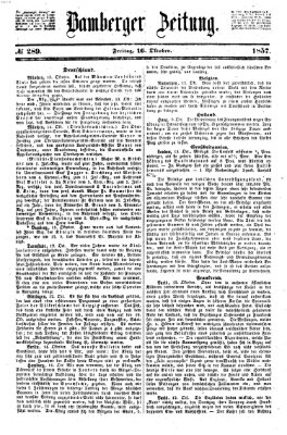 Bamberger Zeitung Freitag 16. Oktober 1857