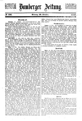 Bamberger Zeitung Montag 19. Oktober 1857