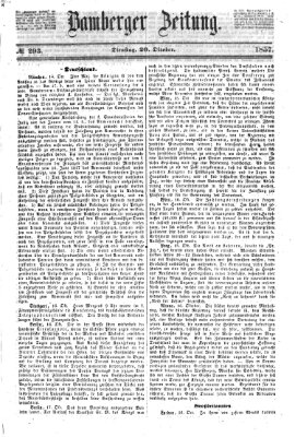 Bamberger Zeitung Dienstag 20. Oktober 1857