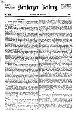 Bamberger Zeitung Samstag 24. Oktober 1857