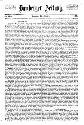 Bamberger Zeitung Sonntag 25. Oktober 1857