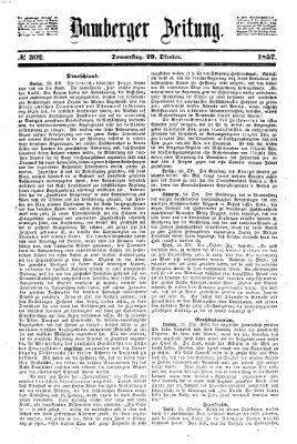 Bamberger Zeitung Donnerstag 29. Oktober 1857