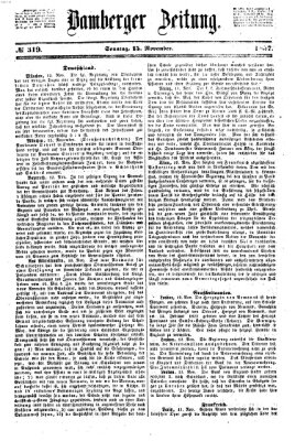 Bamberger Zeitung Sonntag 15. November 1857