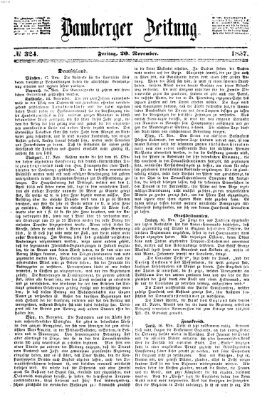 Bamberger Zeitung Freitag 20. November 1857