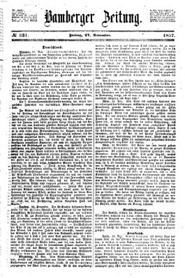 Bamberger Zeitung Freitag 27. November 1857