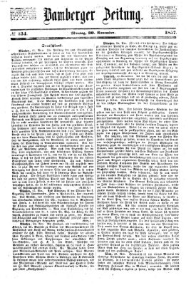 Bamberger Zeitung Montag 30. November 1857