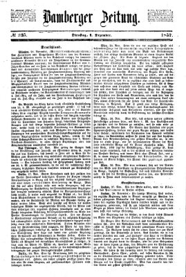 Bamberger Zeitung Dienstag 1. Dezember 1857