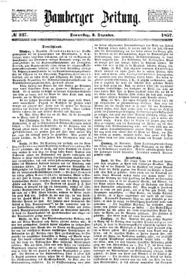 Bamberger Zeitung Donnerstag 3. Dezember 1857