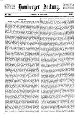 Bamberger Zeitung Dienstag 8. Dezember 1857