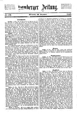 Bamberger Zeitung Mittwoch 16. Dezember 1857