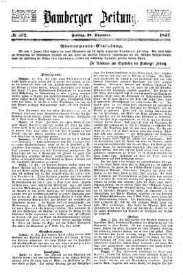 Bamberger Zeitung Freitag 18. Dezember 1857