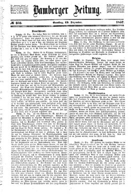 Bamberger Zeitung Samstag 19. Dezember 1857