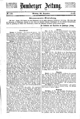 Bamberger Zeitung Montag 21. Dezember 1857