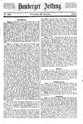 Bamberger Zeitung Donnerstag 31. Dezember 1857