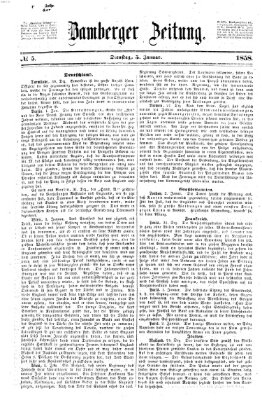 Bamberger Zeitung Dienstag 5. Januar 1858