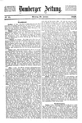 Bamberger Zeitung Montag 11. Januar 1858