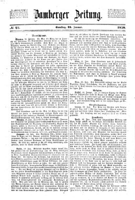 Bamberger Zeitung Samstag 23. Januar 1858