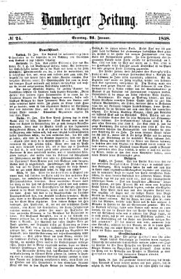 Bamberger Zeitung Sonntag 24. Januar 1858