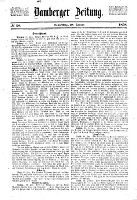 Bamberger Zeitung Donnerstag 28. Januar 1858