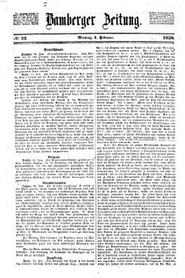 Bamberger Zeitung Montag 1. Februar 1858