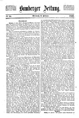 Bamberger Zeitung Mittwoch 3. Februar 1858