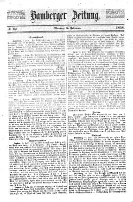 Bamberger Zeitung Montag 8. Februar 1858