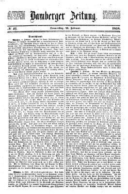 Bamberger Zeitung Donnerstag 11. Februar 1858