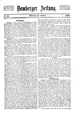 Bamberger Zeitung Mittwoch 17. Februar 1858