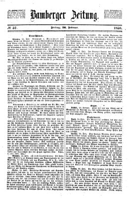 Bamberger Zeitung Freitag 26. Februar 1858