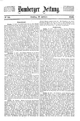 Bamberger Zeitung Samstag 27. Februar 1858