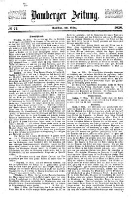 Bamberger Zeitung Samstag 13. März 1858