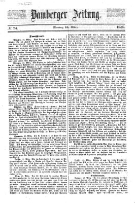 Bamberger Zeitung Montag 15. März 1858