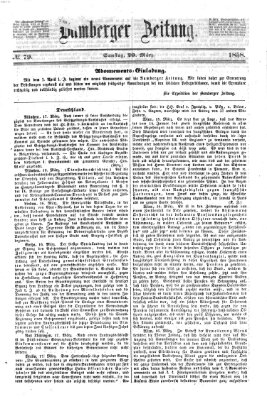 Bamberger Zeitung Samstag 20. März 1858