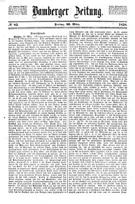 Bamberger Zeitung Freitag 26. März 1858