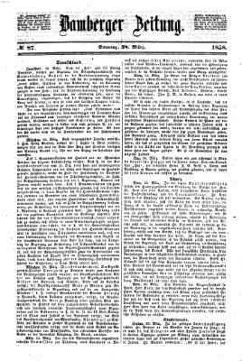 Bamberger Zeitung Sonntag 28. März 1858