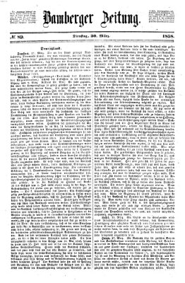 Bamberger Zeitung Dienstag 30. März 1858