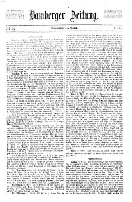 Bamberger Zeitung Donnerstag 8. April 1858