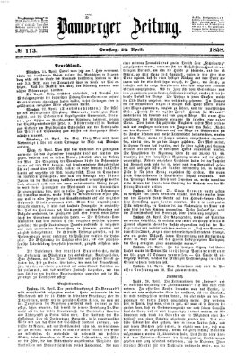 Bamberger Zeitung Samstag 24. April 1858