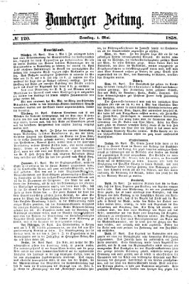 Bamberger Zeitung Samstag 1. Mai 1858