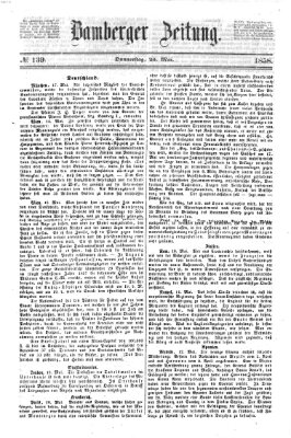 Bamberger Zeitung Donnerstag 20. Mai 1858