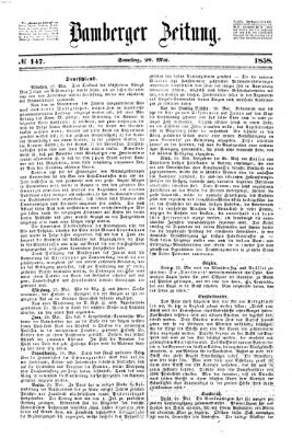 Bamberger Zeitung Samstag 29. Mai 1858