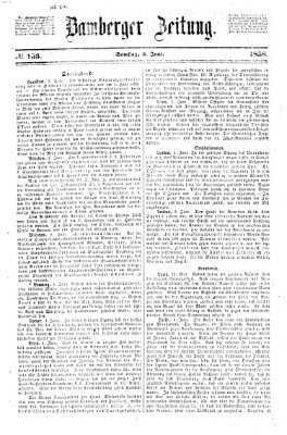 Bamberger Zeitung Samstag 5. Juni 1858