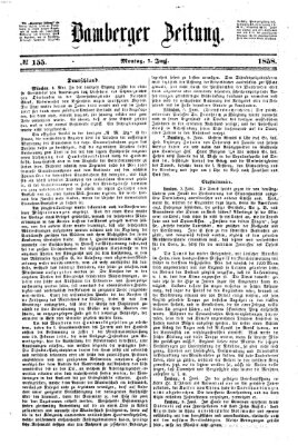 Bamberger Zeitung Montag 7. Juni 1858