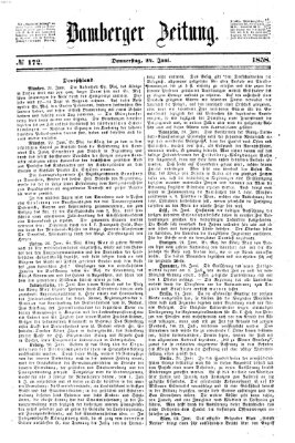 Bamberger Zeitung Donnerstag 24. Juni 1858