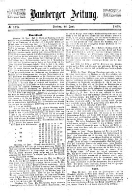 Bamberger Zeitung Freitag 25. Juni 1858