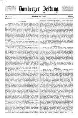 Bamberger Zeitung Dienstag 29. Juni 1858