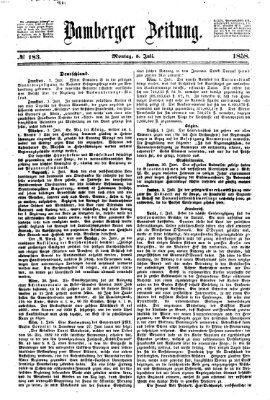 Bamberger Zeitung Montag 5. Juli 1858